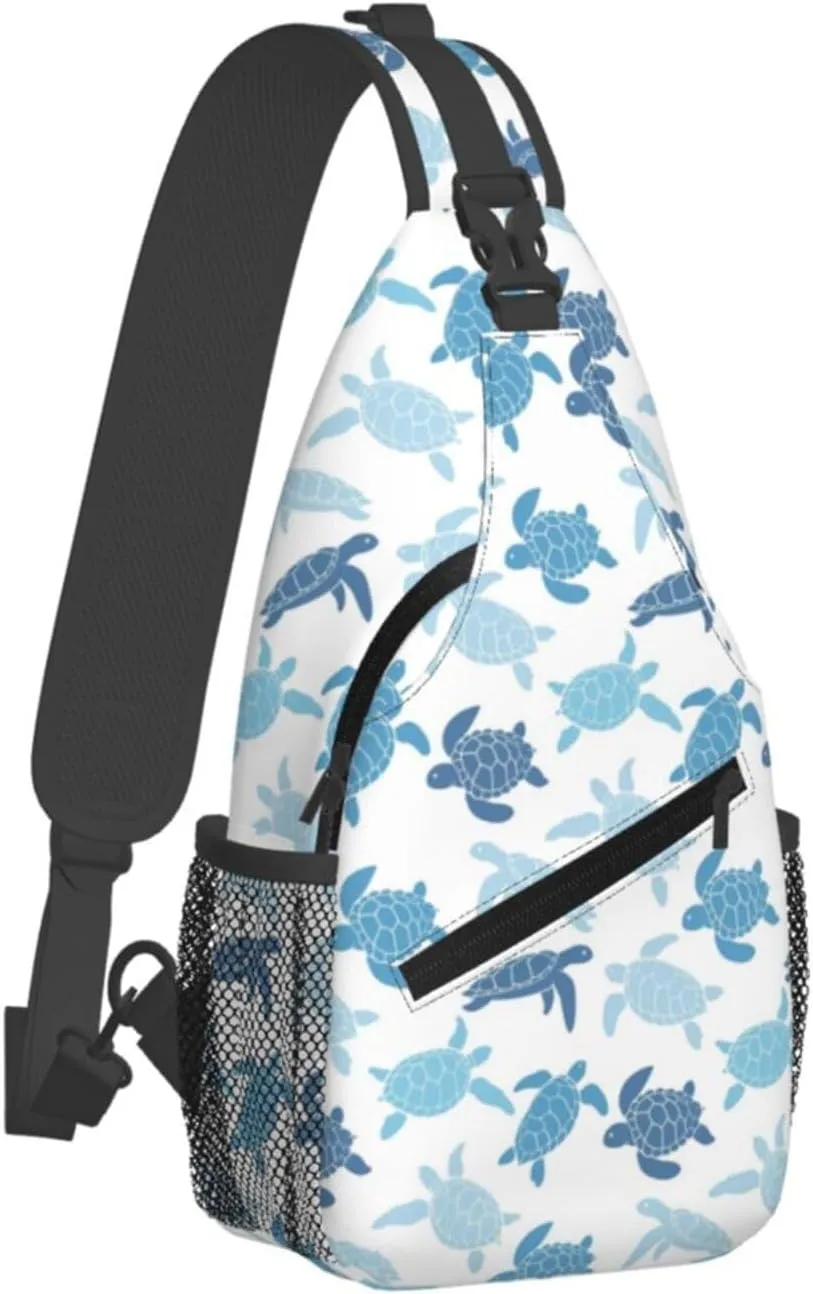Cute Sea Turtles Crossbody Sling Bag Chest Bag Backpacks for Men Women Working,Travelling