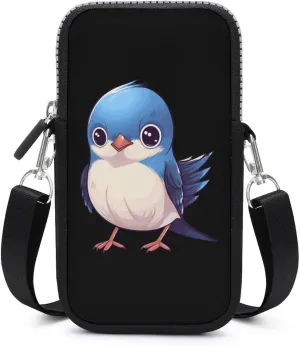 Cute Swallow Crossbody Phone Bag Portable Cellphone Purse Card Holder Wallet Shoulder Bag