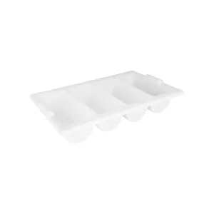 Cutlery Box White 4 Compartment