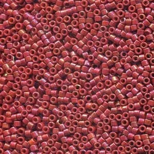 DB 2275, Glazed Opaque Dark Red - Miyuki Delica Beads - Size 11 - 5 grams - Japanese Cylinder Seed Beads - Retail & Wholesale