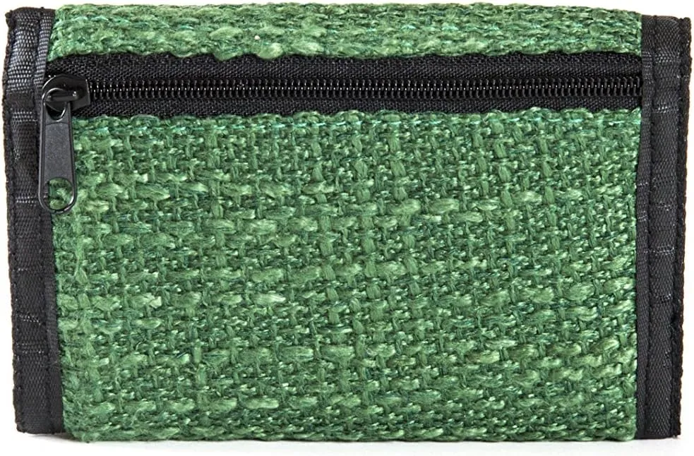 DIME BAGS Trifold Hempster Wallet - Classic Trifold Design w/Exterior and Interchangable Label (Forest)