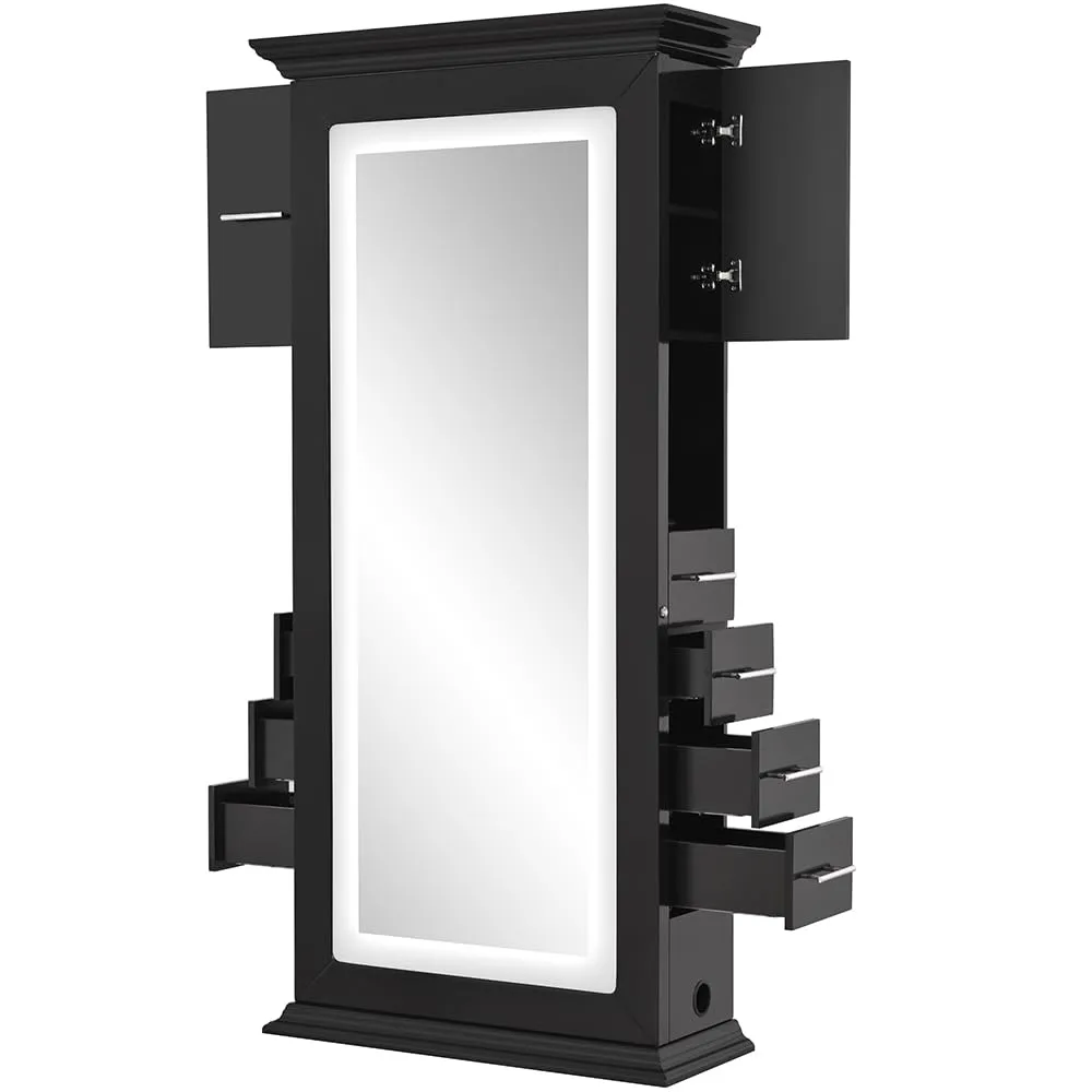Dir Salon Led Lighted Single Sided Styling Station Beauty Salon Styling Mirror ADONIS