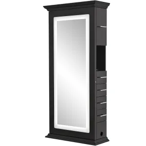 Dir Salon Led Lighted Single Sided Styling Station Beauty Salon Styling Mirror ADONIS