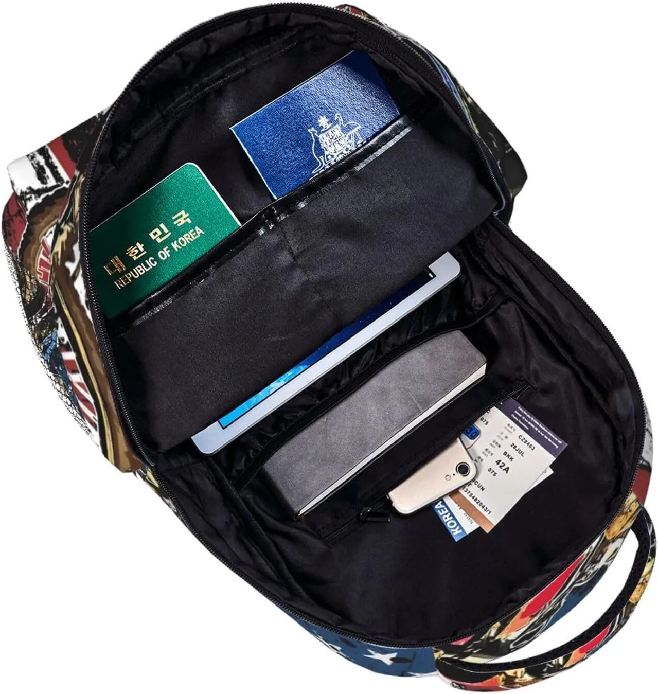 Dirt Bike Racing Motocross Race American Flag Backpack Double Shoulder Bag 15 Inch Laptop Bagpack for Hiking Work Camping Travel