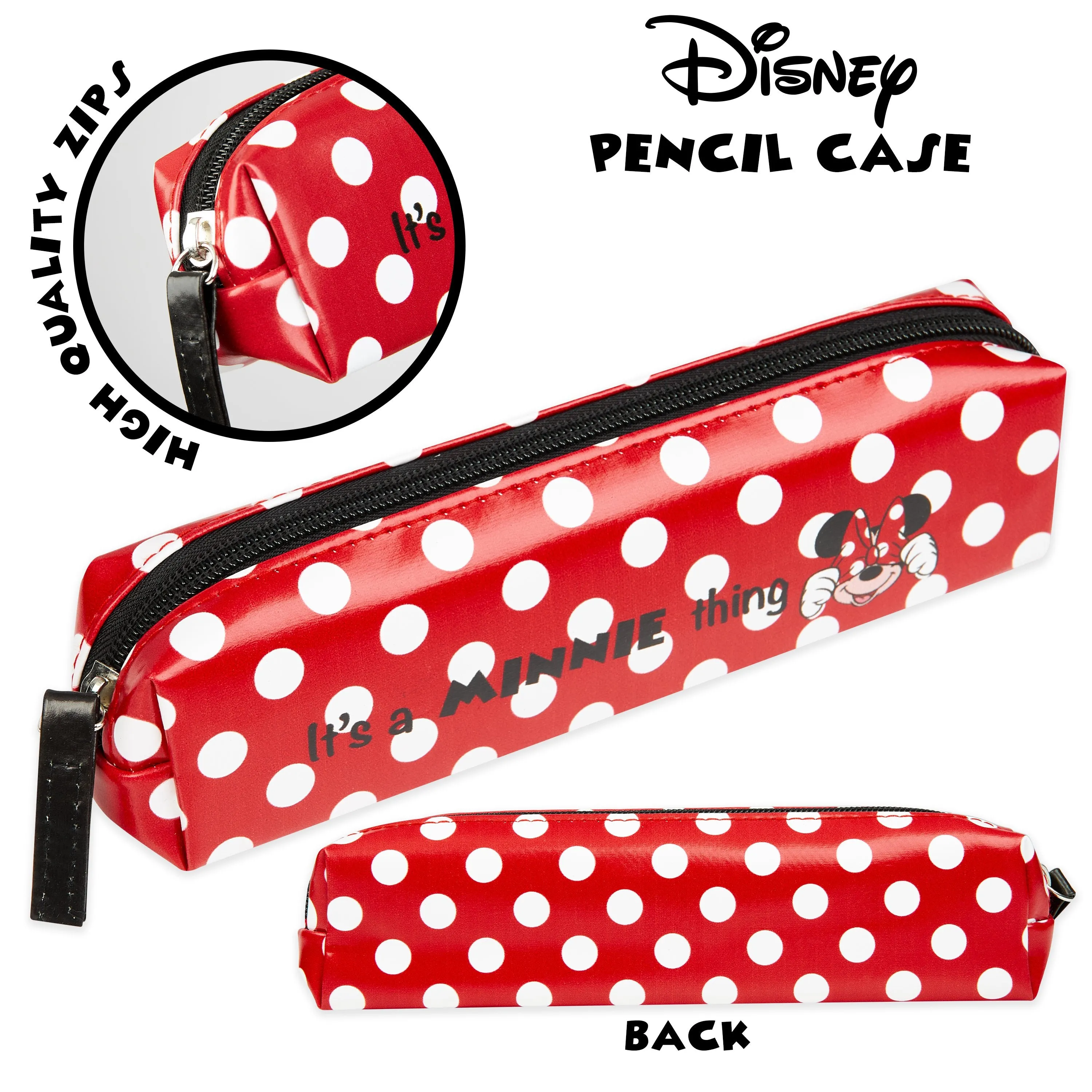 Disney Notebook, Pencil Case & Pen Set, School Supplies, Minnie Mouse Gifts For Girls