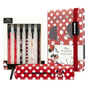 Disney Notebook, Pencil Case & Pen Set, School Supplies, Minnie Mouse Gifts For Girls
