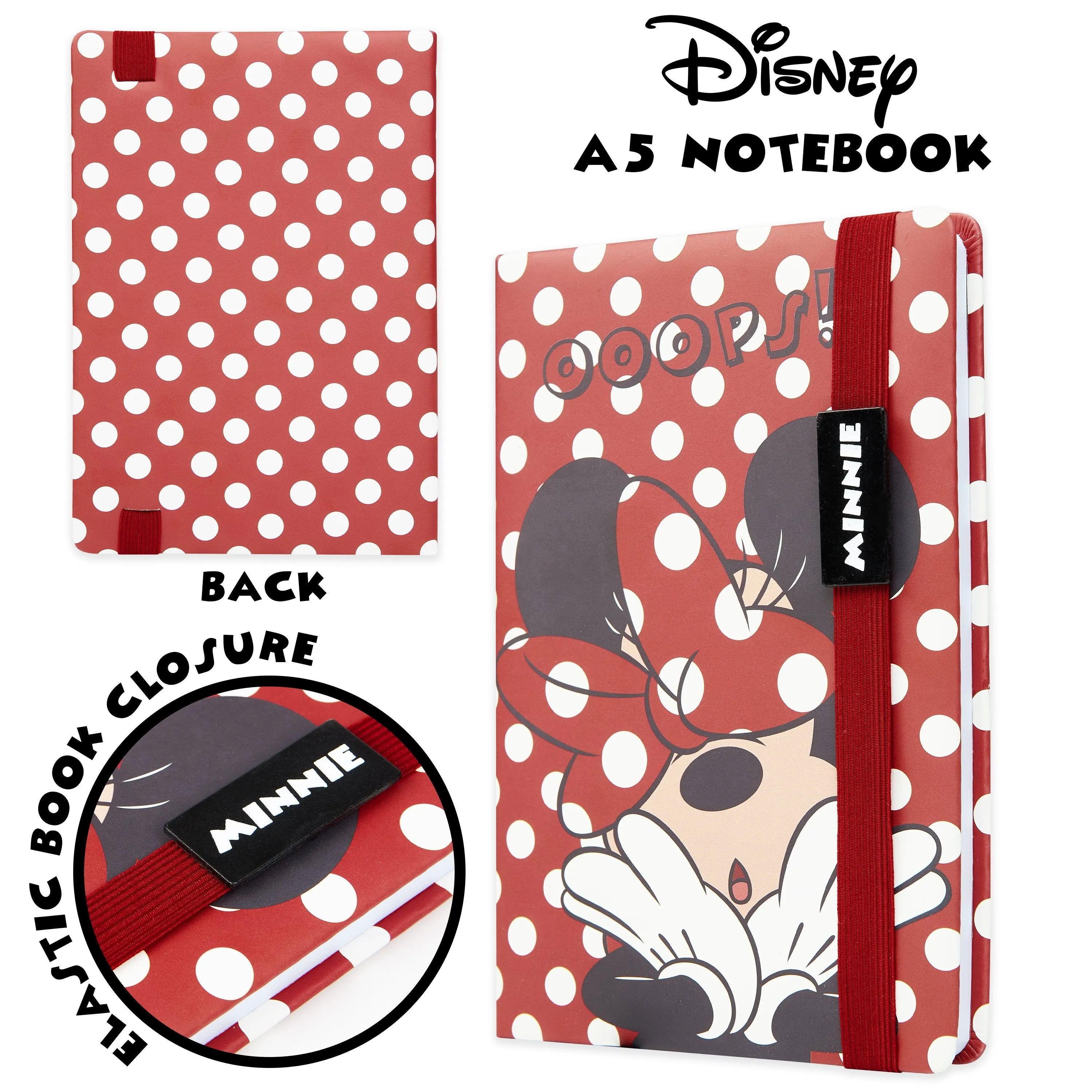 Disney Notebook, Pencil Case & Pen Set, School Supplies, Minnie Mouse Gifts For Girls