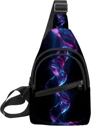 dna helix (3) Small Crossbody Sling Backpack Bag for Women Men