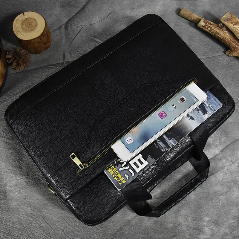 Doctors Briefcase Business and Office Laptop Bag Genuine Leather