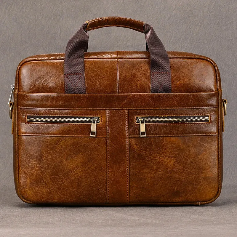 Doctors Briefcase Business and Office Laptop Bag Genuine Leather