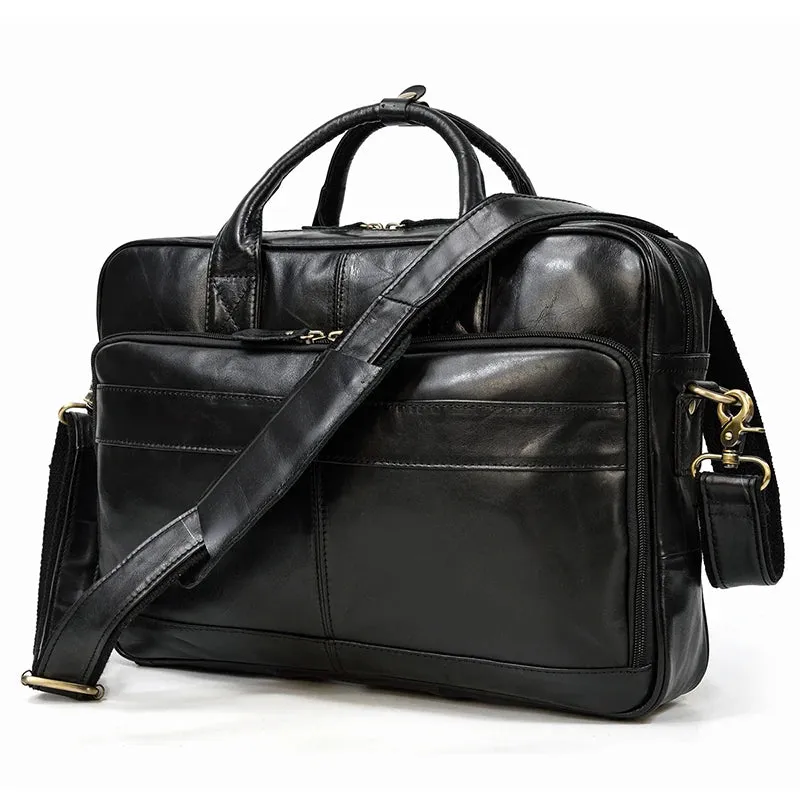 Doctors Briefcase Business and Office Laptop Bag Genuine Leather