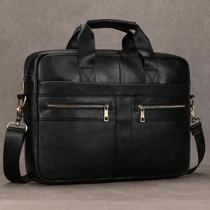 Doctors Briefcase Business and Office Laptop Bag Genuine Leather