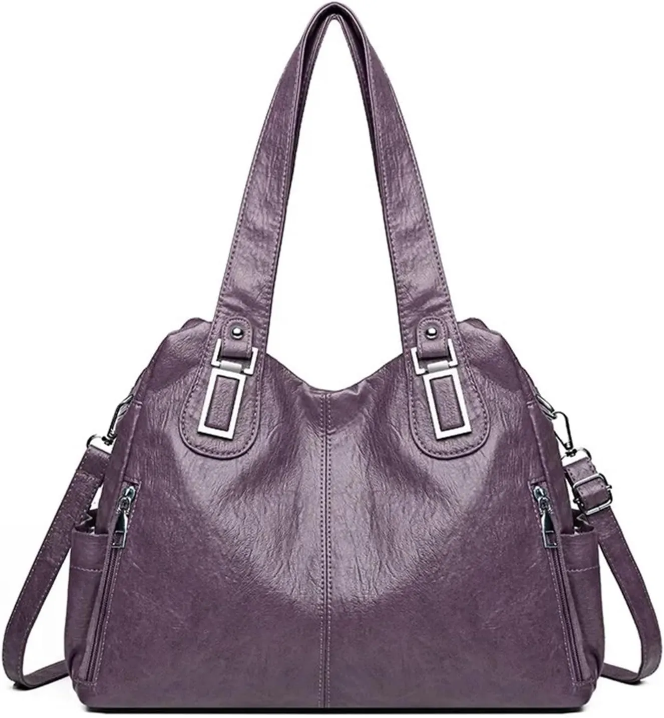 Double Layer Zipper Shoulder Handbag Large Capacity Shoulder Crossbody Bag Luxury Designer Messenger Bag