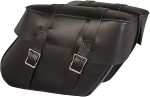 Dowco Willie & Max 08011-03 Ventura Series: Leather Motorcycle Saddlebag Set, Black, Universal Fit, 21.5 Liter Each/43 Liter Total Capacity