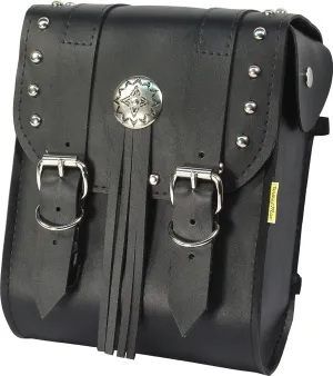 Dowco Willie & Max 58480-00 American Classic Series: Synthetic Leather Motorcycle Sissy Bar Bag, Black, Universal Fit, 6 Liter Capacity
