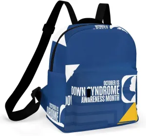 Down Syndrome Awareness Month Backpacks Laptop Mini Backpacks for Women Travel Shoulder Bag Bookbag Rucksack Daypack 10 Inch