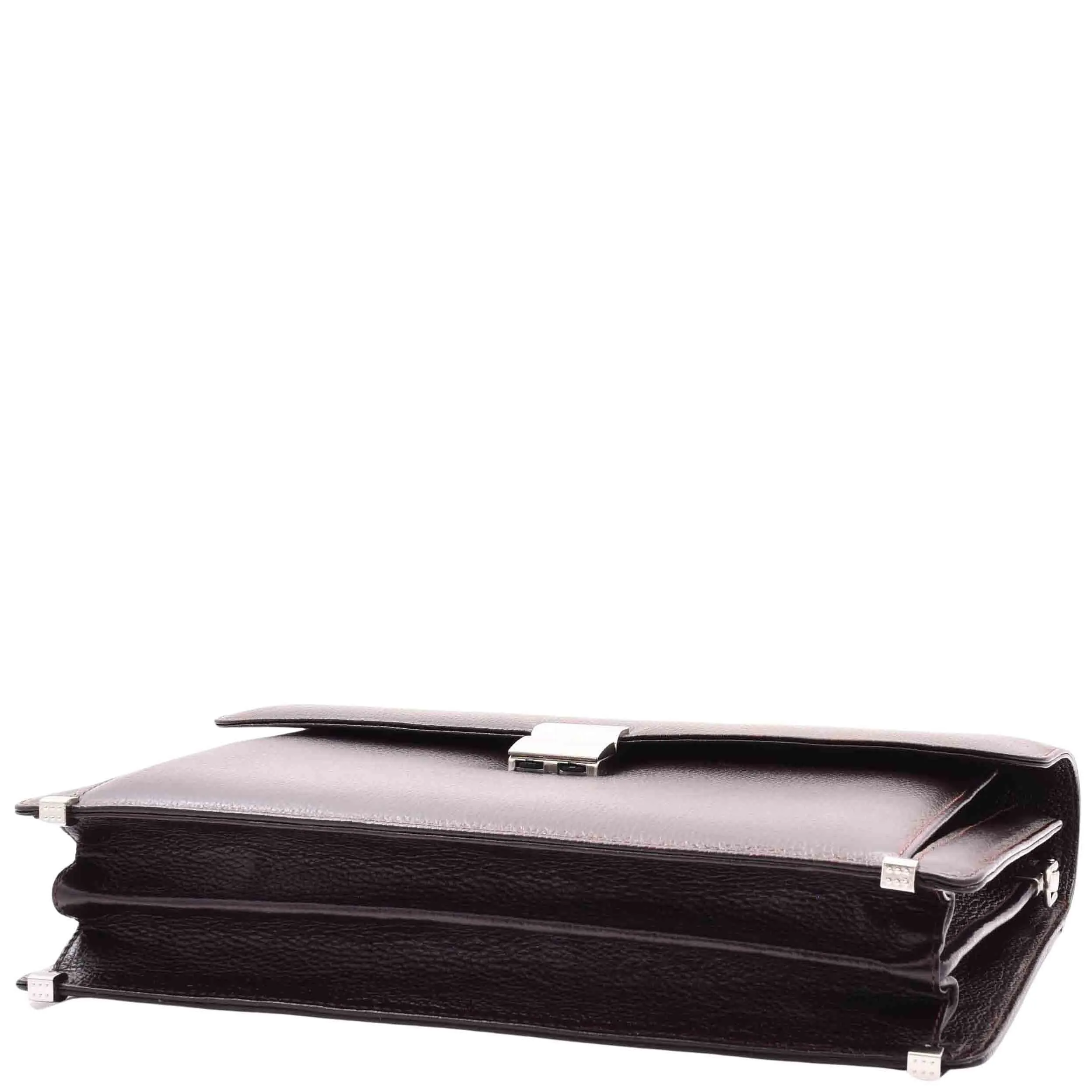 DR602 Men's Classic Leather Executive Briefcase Bag Brown