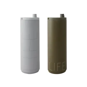 Drink travel 500ml set  Grey/olive green
