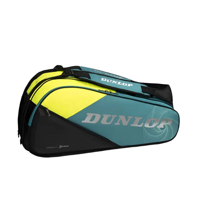 Dunlop SX Performance 8 Racket Tennis Bag - Teal / Black / Yellow