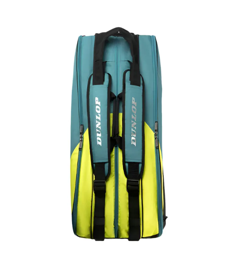 Dunlop SX Performance 8 Racket Tennis Bag - Teal / Black / Yellow