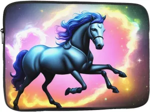 Dynamic Particle Horse Prints Shockproof Portable Laptop Sleeve Bag 17 inch - Protective Case for Men and Women's Business Travel, Office Daily Use
