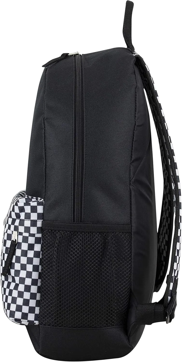 Eastsport Dome Classic Travel Daypack Backpack Bookbag Bag with Accessory Pouch, Black/Checker Plaid Print
