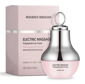 Electric Massage Eye Cream for Dark Circle, Smooth Fine Lines, 2-in-1 Eye Creams with Gentle Vibration Massager for Tired Eye Refreshment, Anti-Wrinkle, Firming, Moisturizing Massage Eye Cream