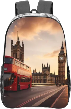 England Symbols print 16 Inches Clear Backpacks for Office Large Backpack Clear Bookbag for College