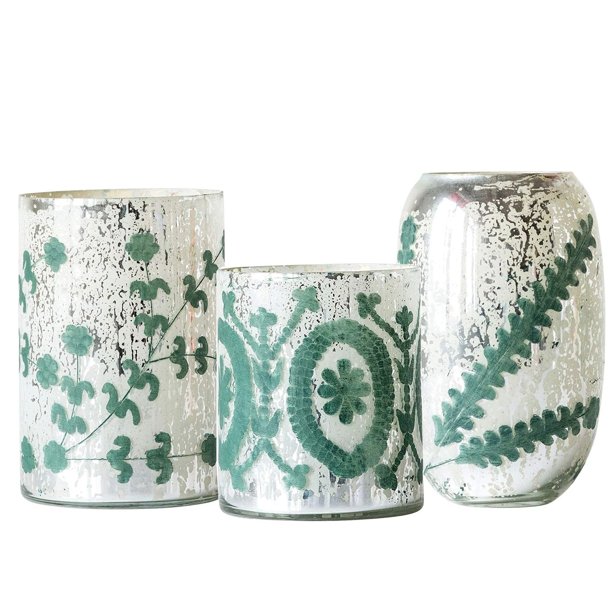 Etched Mercury Glass Votive Holders | Three Styles