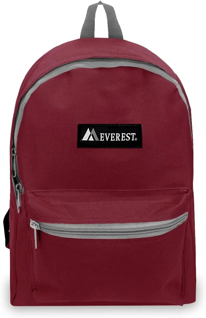 Everest Basic Backpack, Burgundy, One Size