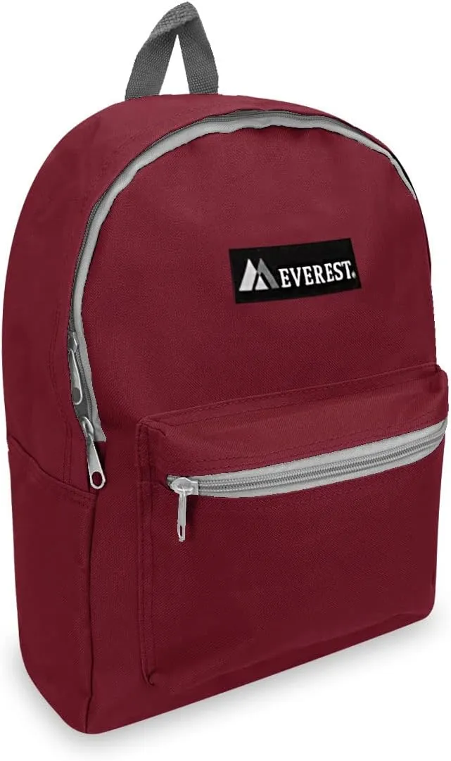 Everest Basic Backpack, Burgundy, One Size