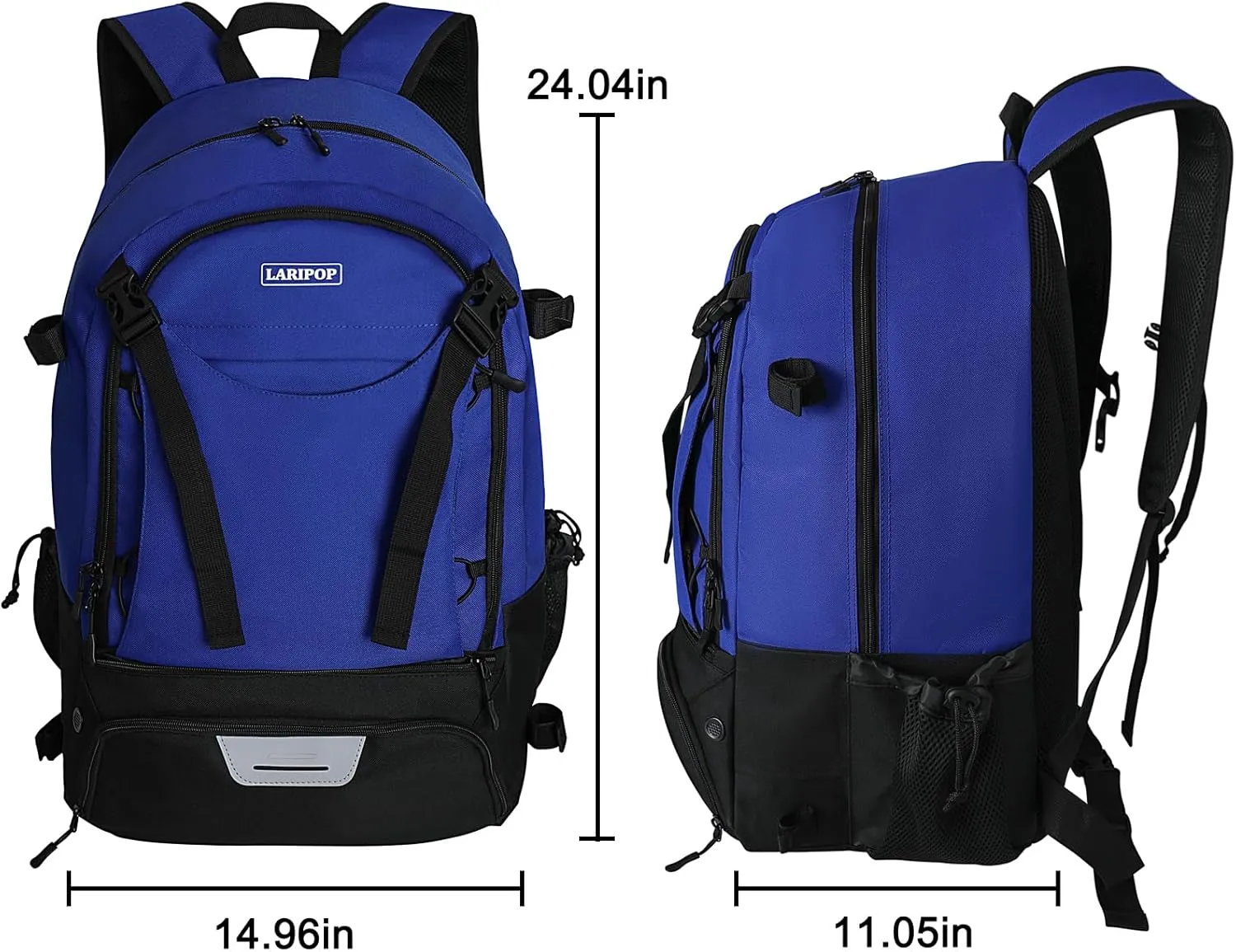 Extra Large Lacrosse Backpack Bag - Turf Lacrosse Equipment Bag with Two Stick Holders and Compartment