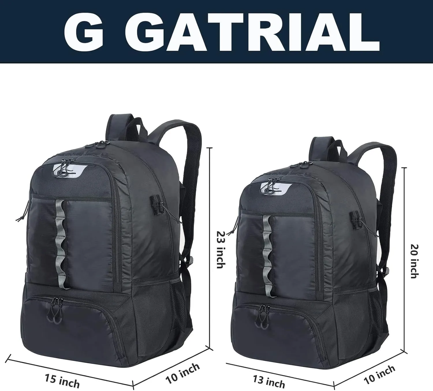 Extra Large Lacrosse Bag Backpack-20/23 Inch Lacrosse Backpack Holds All Lacrosse or Field Hockey Equipment-Two Stick Holders and Separate Cleats Compartment