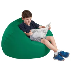 Factory Direct Partners 10477-GN SoftScape Classic 35" Junior Bean Bag Chair, Furniture for Kids, Libraries or Home - Green