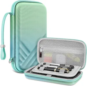 Fintie Graphing Calculator Carrying Case for Texas Instruments TI-Nspire CX II CAS/Tl-Nspire-CX-ll, TI-84 Plus/CE Color Graphing Calculators with Mesh Pockets, Pen Slots, Seaside Ombre