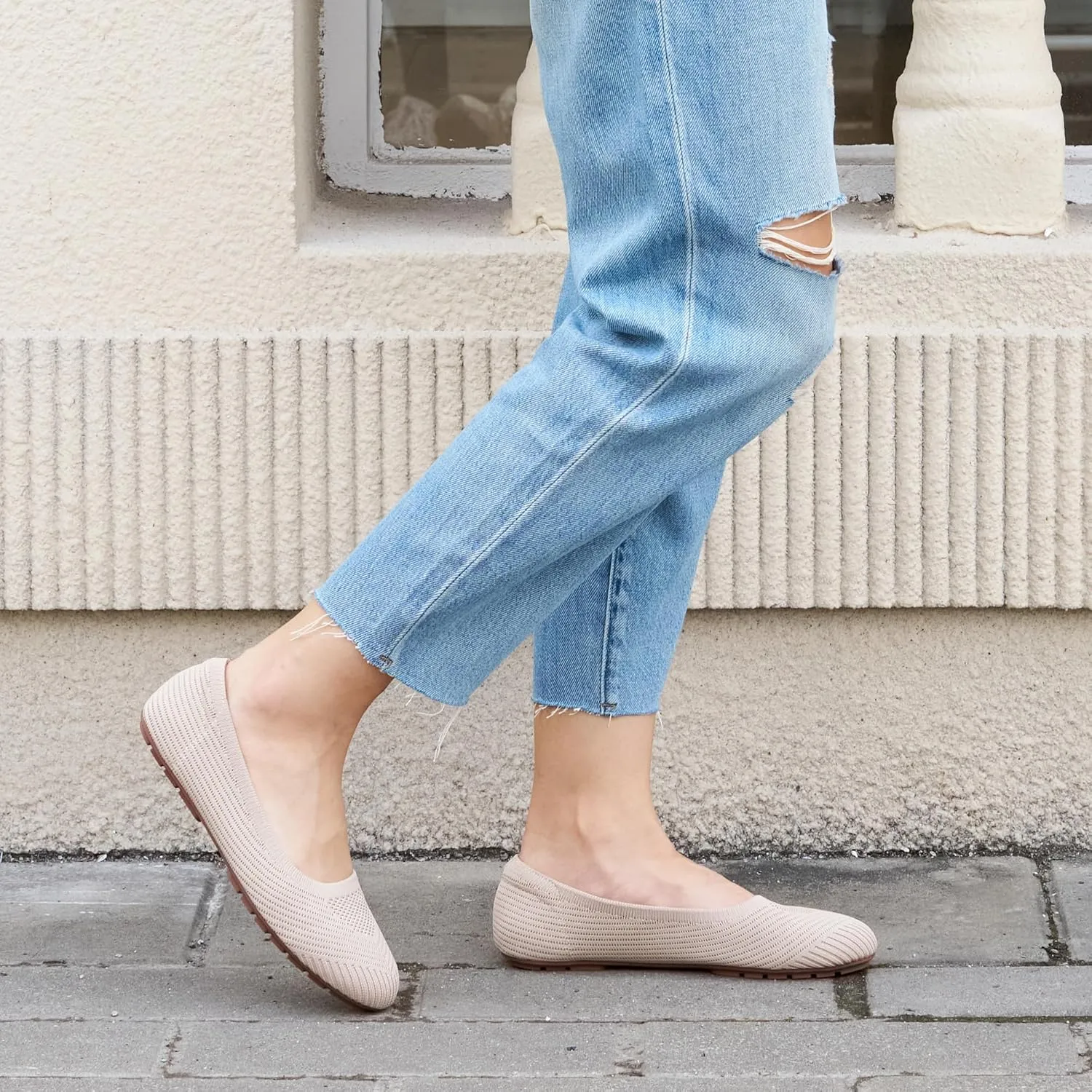 Flats for Women Ballets Shoes: Comfortable Knitted Dressy Work Flats - Ladies Wedding Flat Casual Shoes