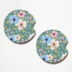 Floral 2.75" Car Coasters