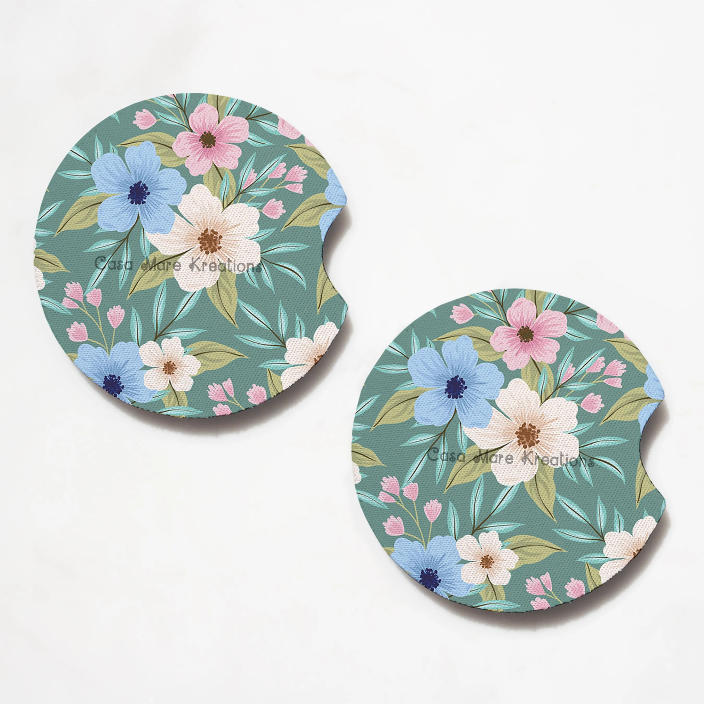 Floral 2.75" Car Coasters