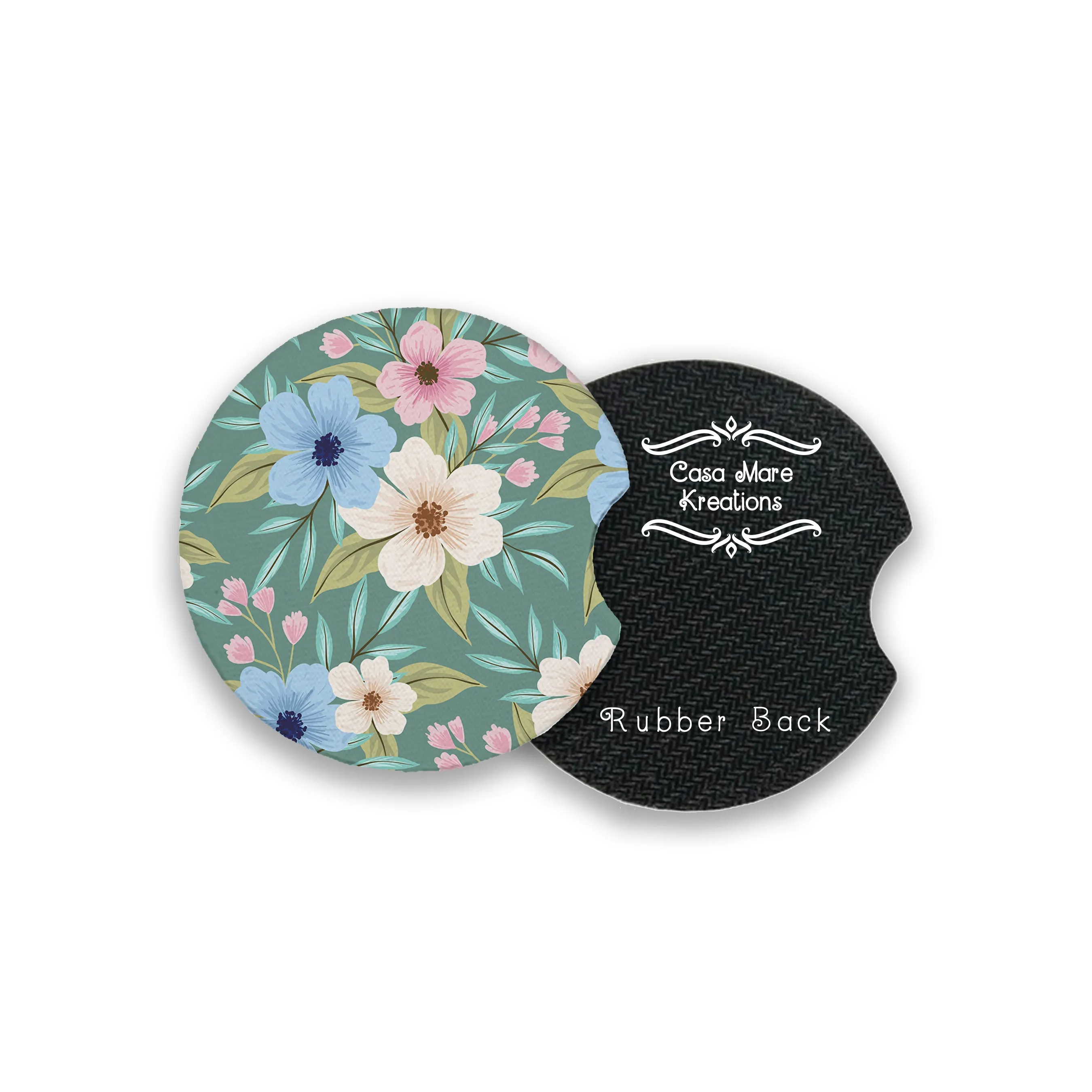 Floral 2.75" Car Coasters