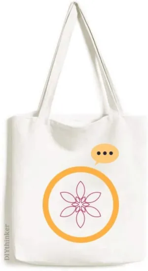 Flower Petal Plant Flowe Pattern Expression Gift Sack Canvas Tote Shoulder Bag