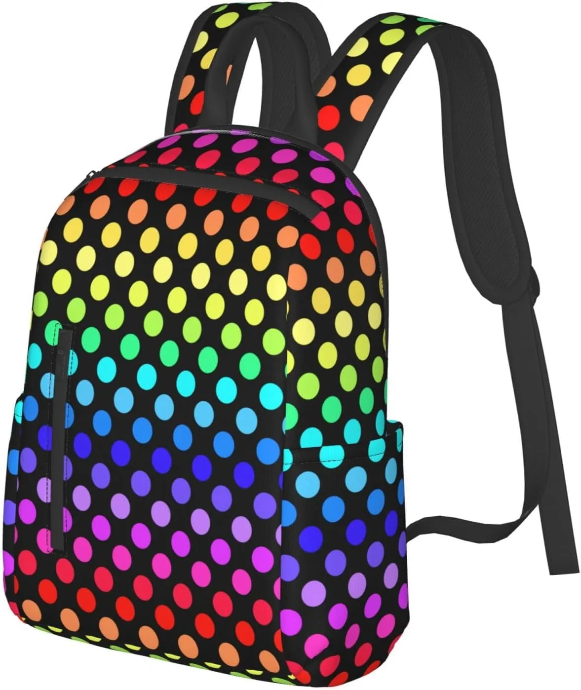 For Colorful Rainbow Polka Dots backpack book bags for college lightweight laptop backpacks for Men Women