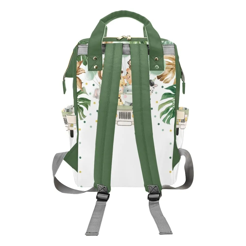 Forest Animal Leaf Diaper Bags Backpack with Name Personalized Nursing Nappy Bag Travel Tote Bag Gifts