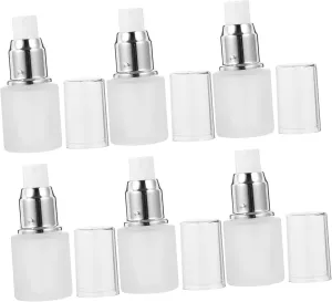 FRCOLOR 6pcs Press Pump Lotion Bottles Dull Polish Containers for Travel and Home Empty Holders for Soaps and Liquids Material for Easy Use