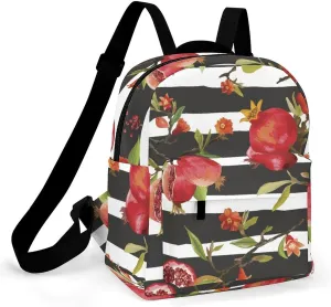 Fruit of Red Pomegranate Pattern Backpacks Laptop Mini Backpacks for Women Travel Shoulder Bag Bookbag Rucksack Daypack 10 Inch