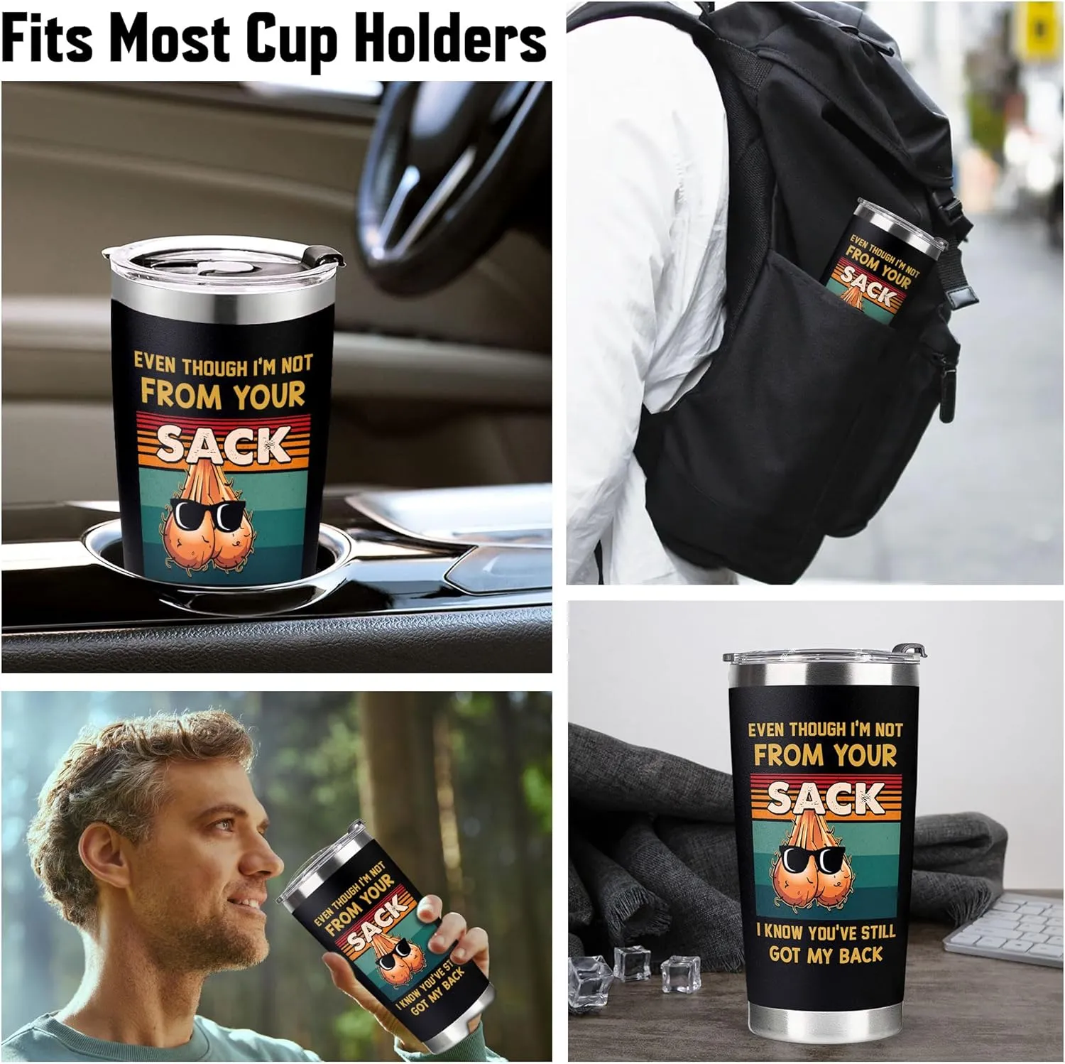 Funny Step Dad Father's Day Gifts, Bonus Dad Father's Day Gifts - Birthday, Christmas Gift for Dads - Dads Tumbler, Cup 20oz