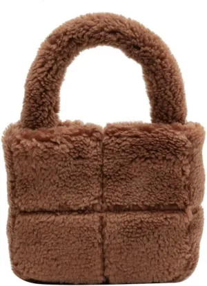 Fuzzy Puffer Tote Aesthetic Crossbody Bag Tote Bag Cute Shoulder Bags Womens