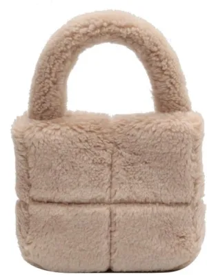 Fuzzy Puffer Tote Aesthetic Crossbody Bag Tote Bag Cute Shoulder Bags Womens