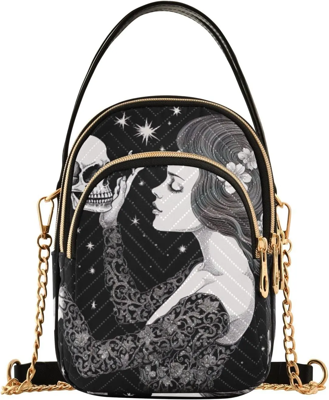 GAIGEO Multi Colors Donuts Shoulder Handbag, Crossbody with Removeable Strap, Modern Crossbody Bags for Women