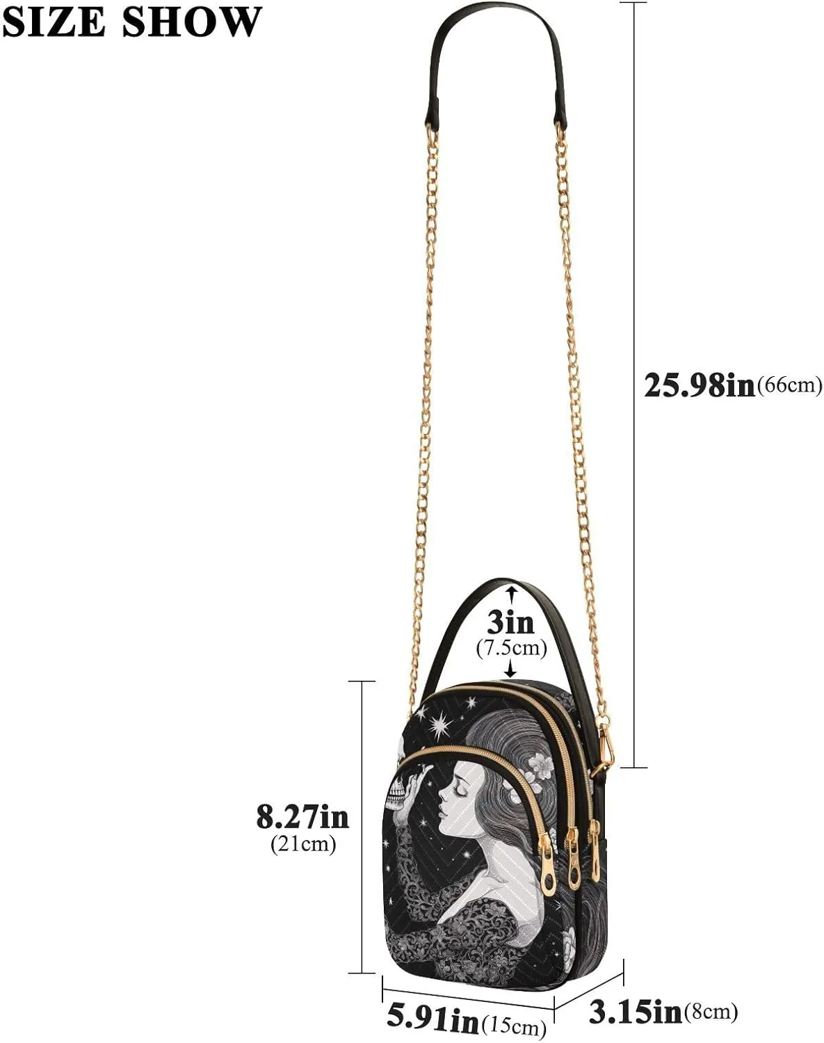 GAIGEO Multi Colors Donuts Shoulder Handbag, Crossbody with Removeable Strap, Modern Crossbody Bags for Women
