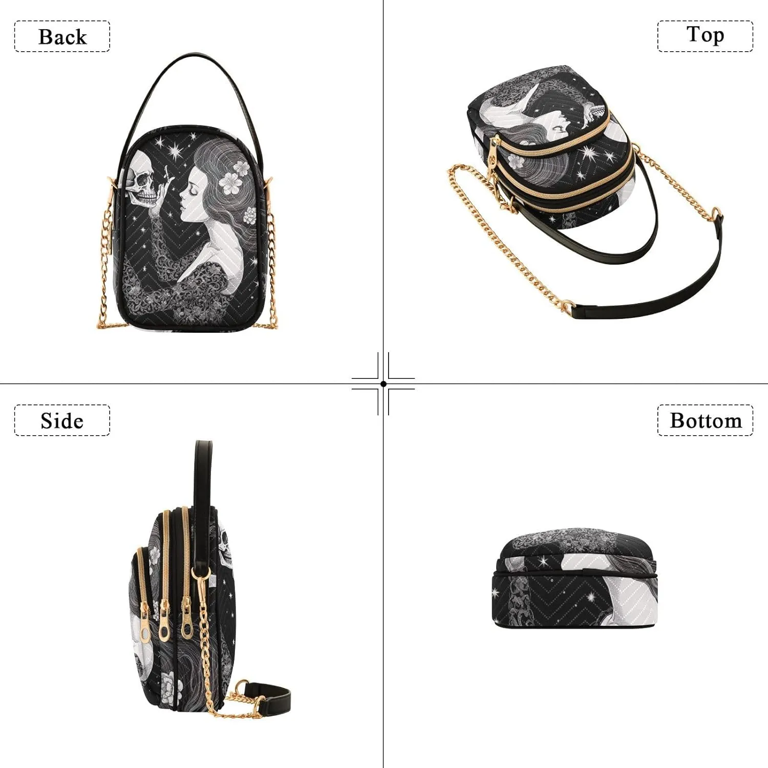 GAIGEO Multi Colors Donuts Shoulder Handbag, Crossbody with Removeable Strap, Modern Crossbody Bags for Women